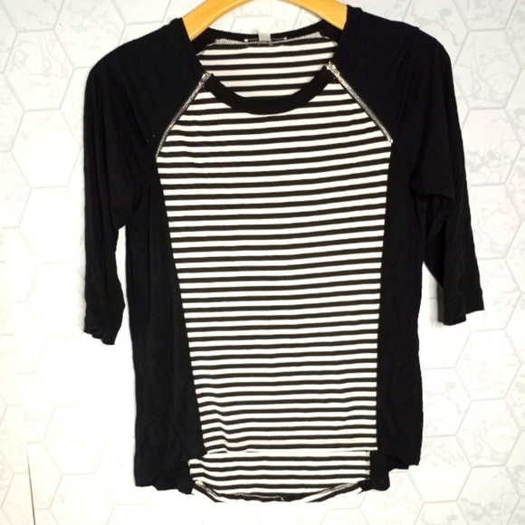 Maria Gabrielle black and white striped tunic top - Picture 3 of 9